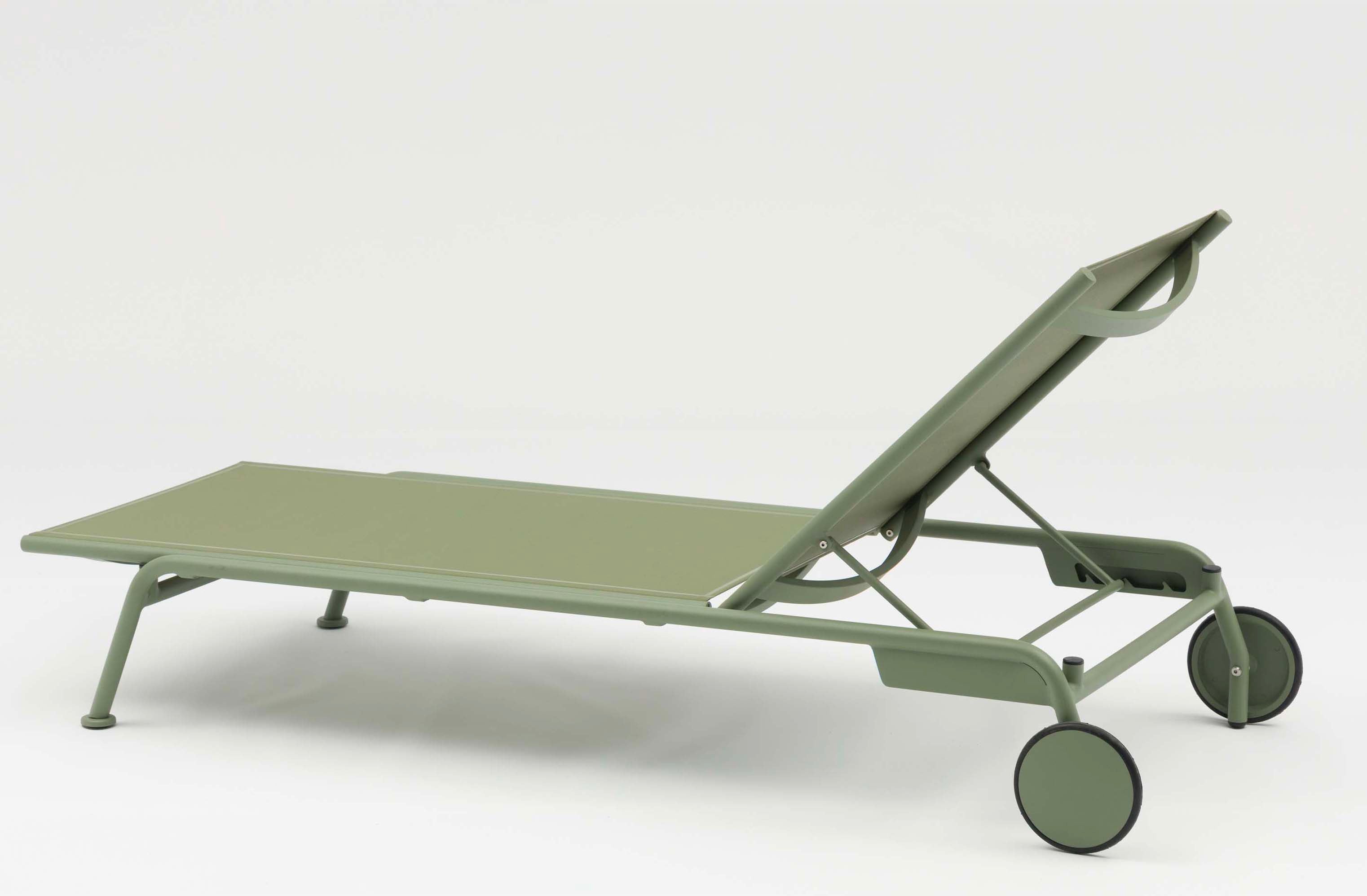 Bain de soleil en aluminium et textilène (lot de 2) - SUNNY VERT