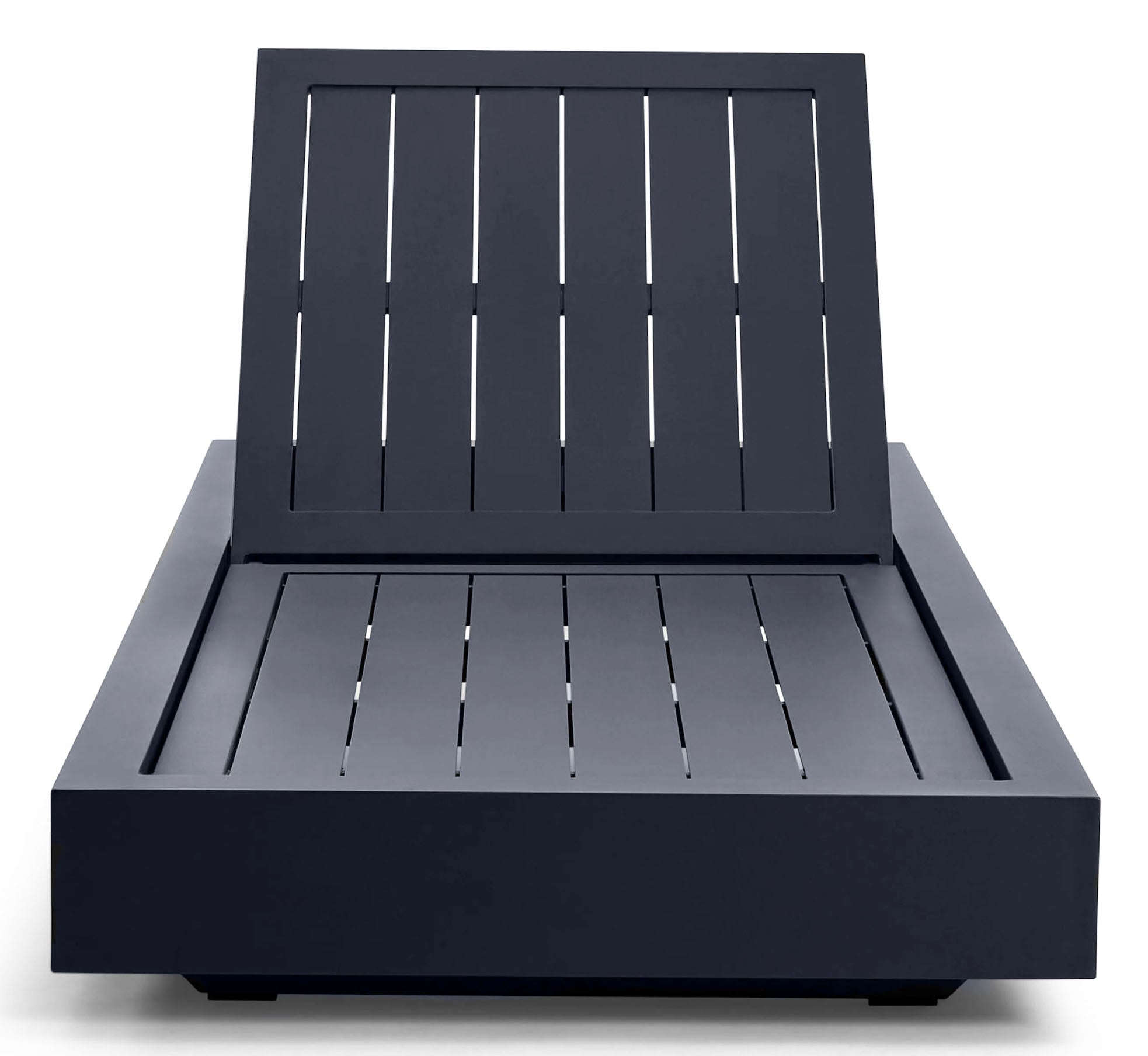 Bain de soleil luxe en aluminium - COMO BED NOIR