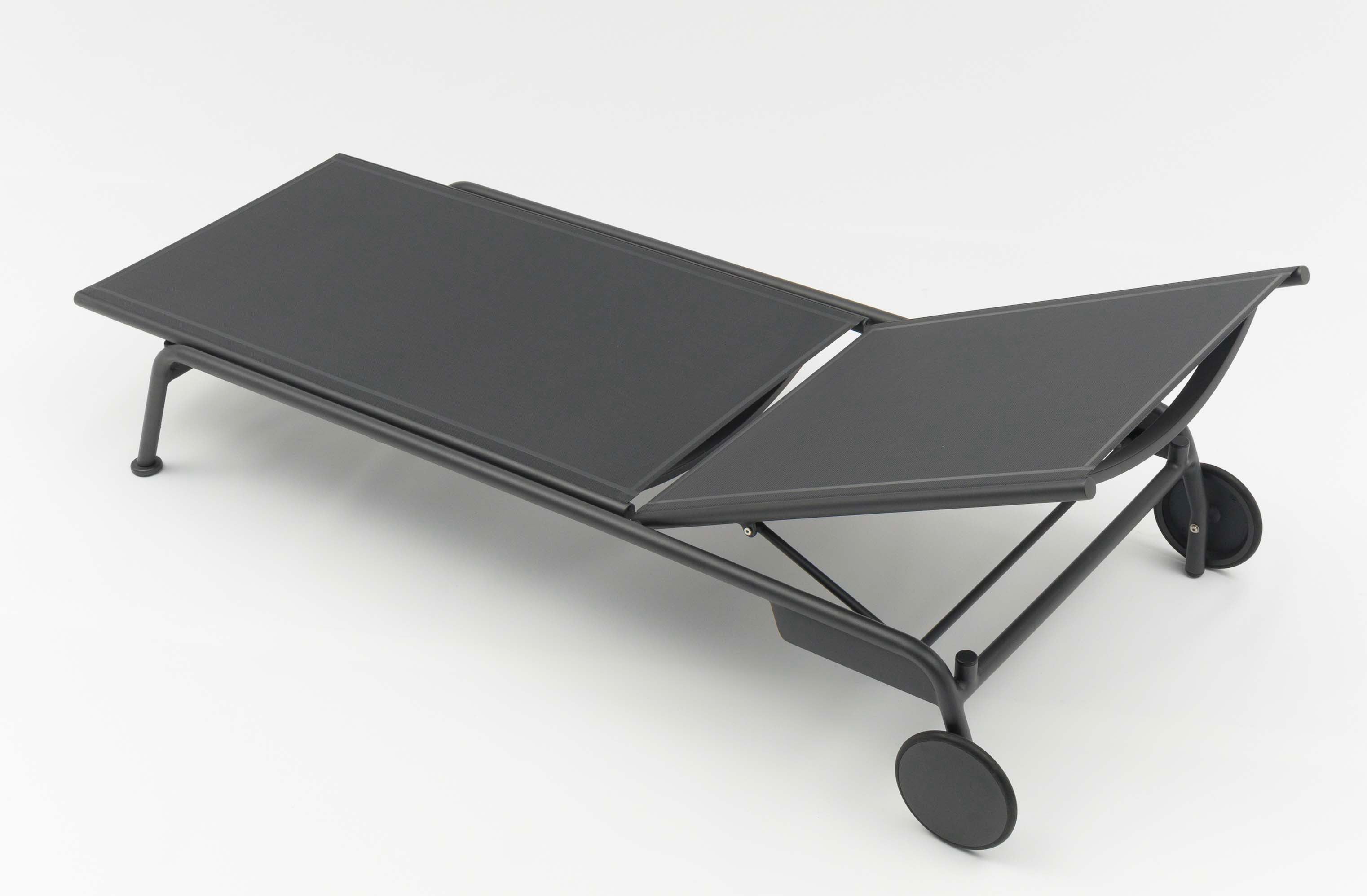 Bain de soleil en aluminium et textilène (lot de 2) - SUNNY GRIS