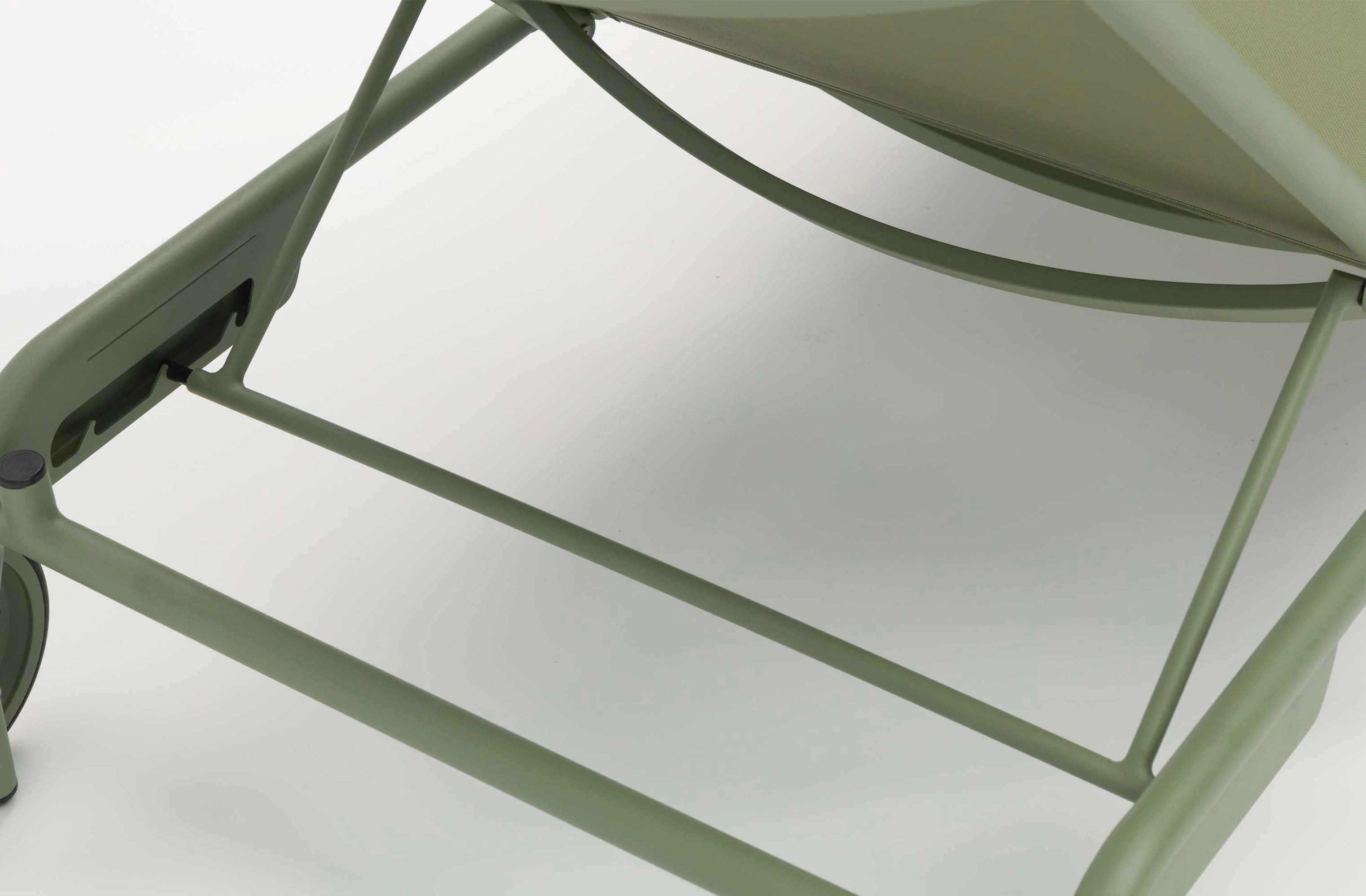 Bain de soleil en aluminium et textilène (lot de 2) - SUNNY VERT