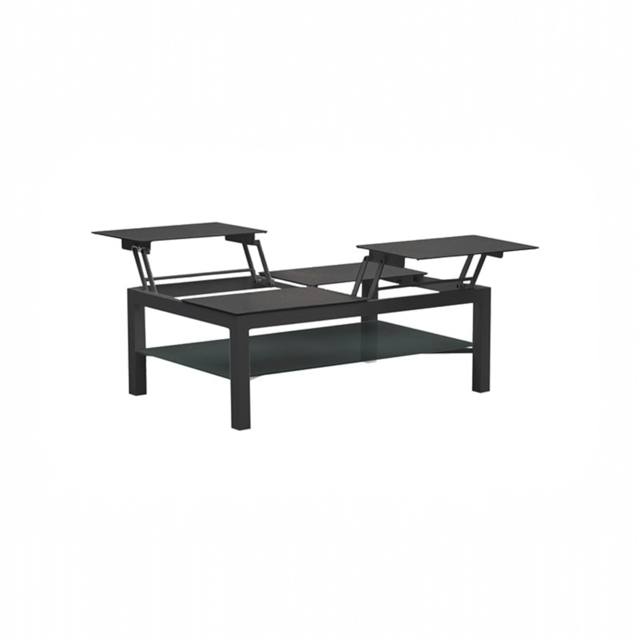 Table basse de jardin relevable en aluminium noir - JELLY