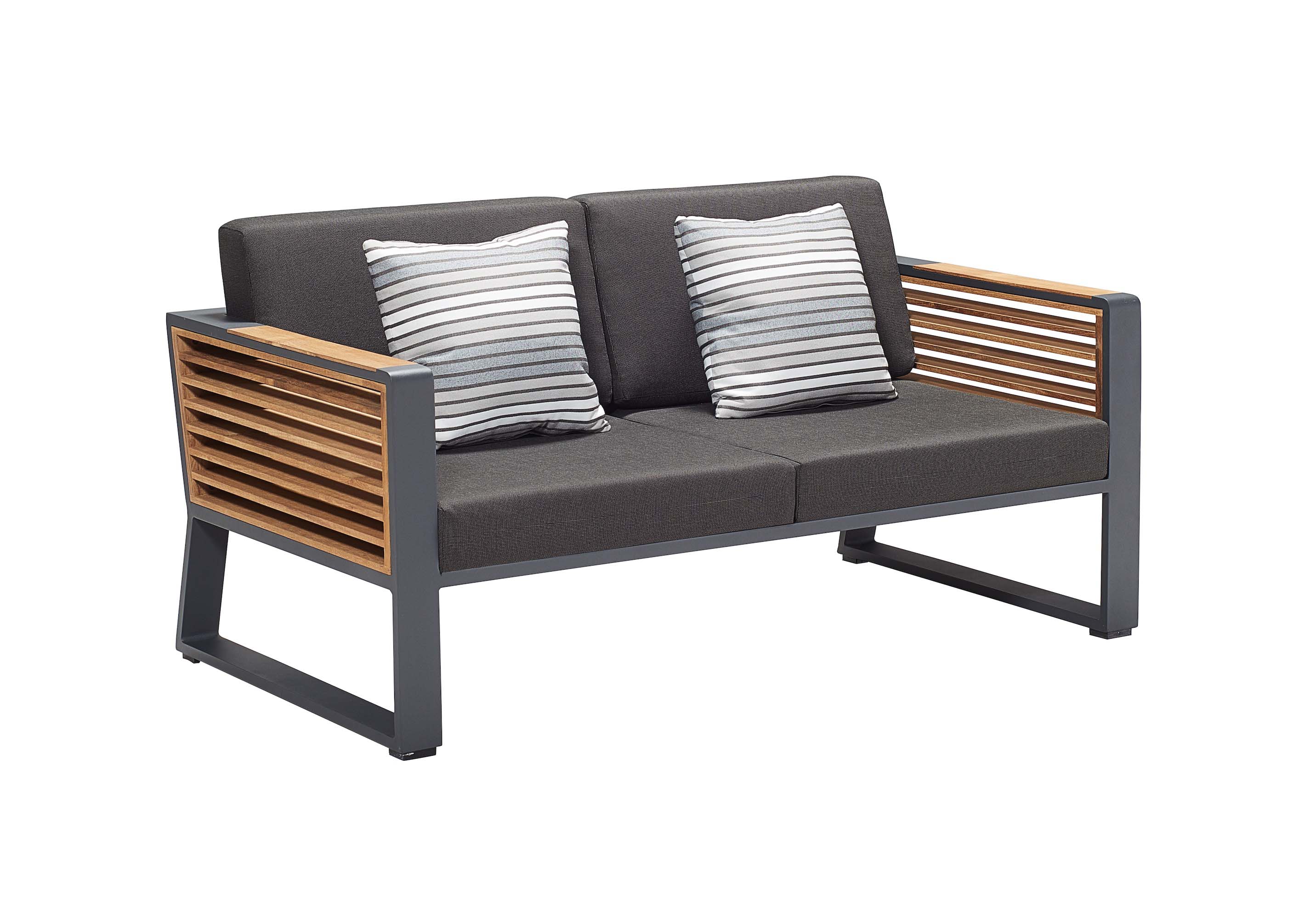 Salon de jardin en aluminium et en teck - COFY MINI