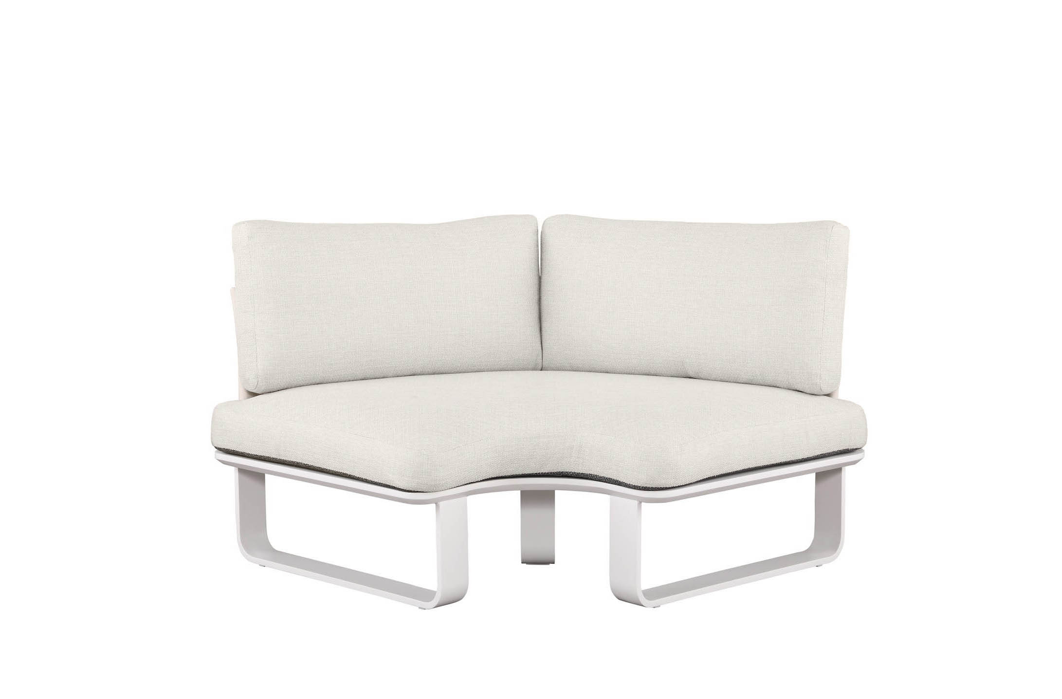 Salon de jardin d'angle haut de gamme en aluminium - EMY