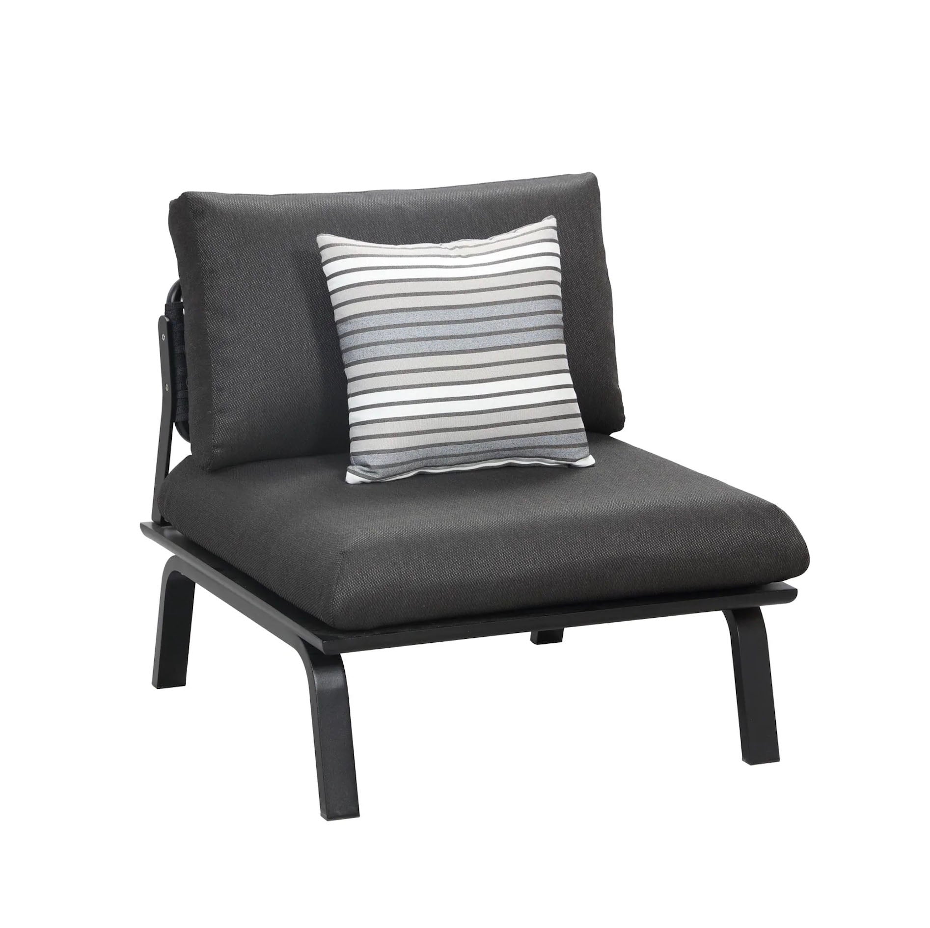 Salon de jardin d'angle haut de gamme aluminium et teck - PUNTO