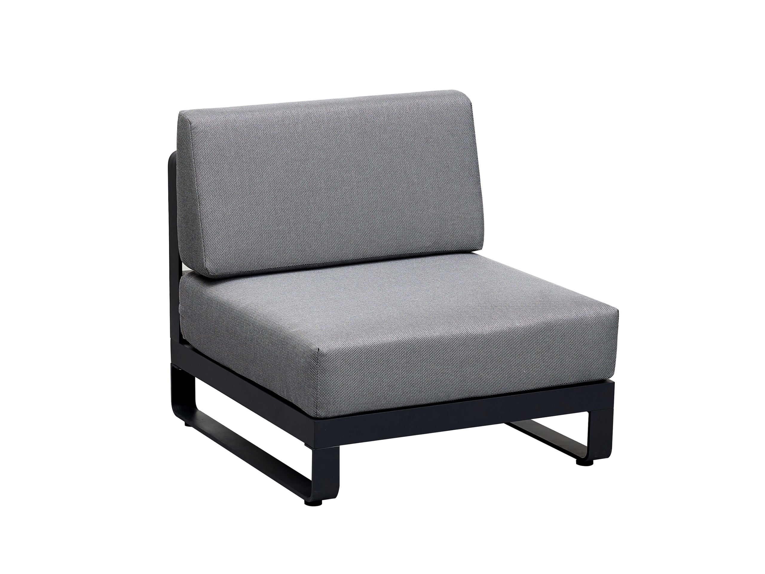 Canapé d'angle en aluminium et en teck - MANY