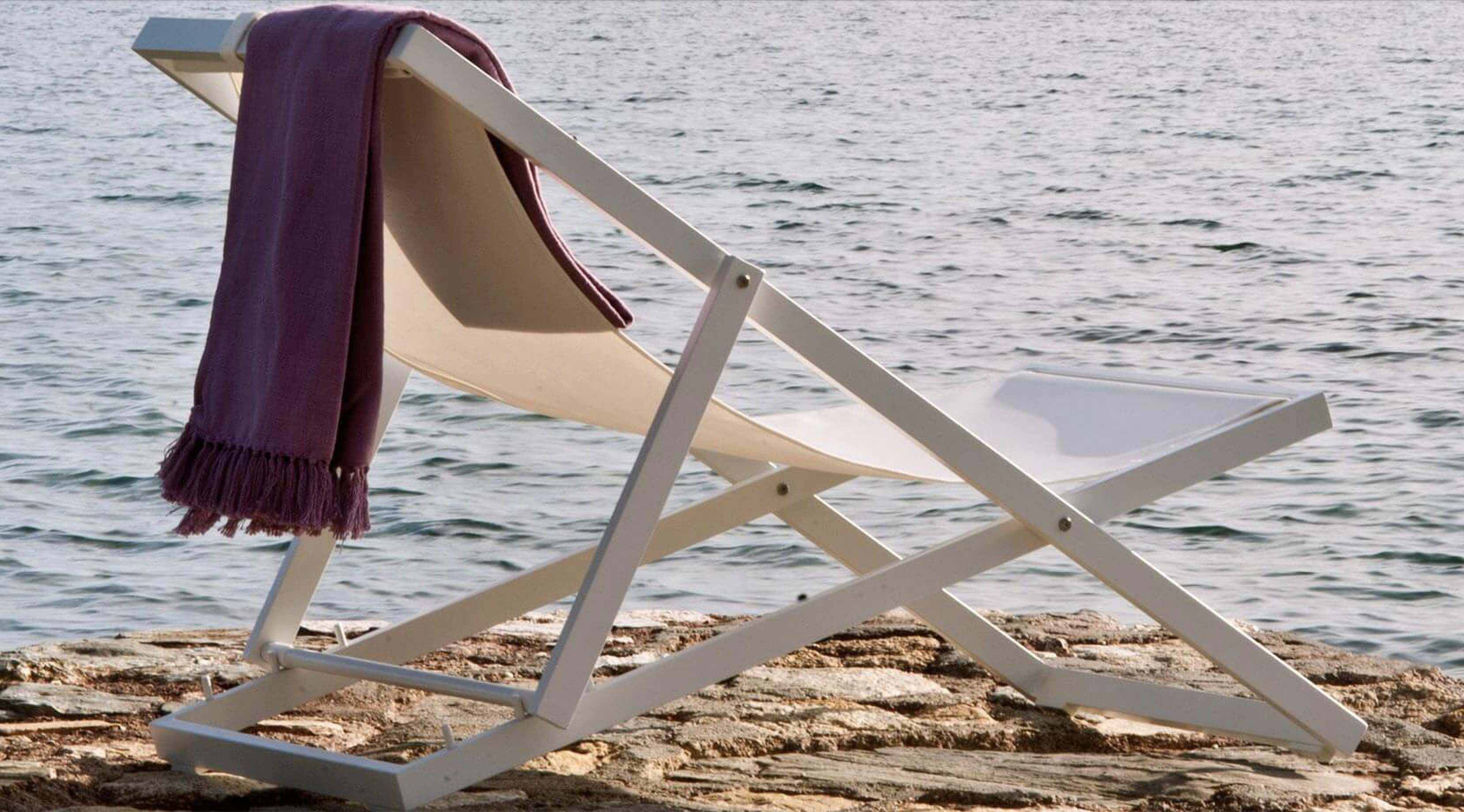 Chilienne, Chaise longue de jardin en aluminium - KASSY BLANC