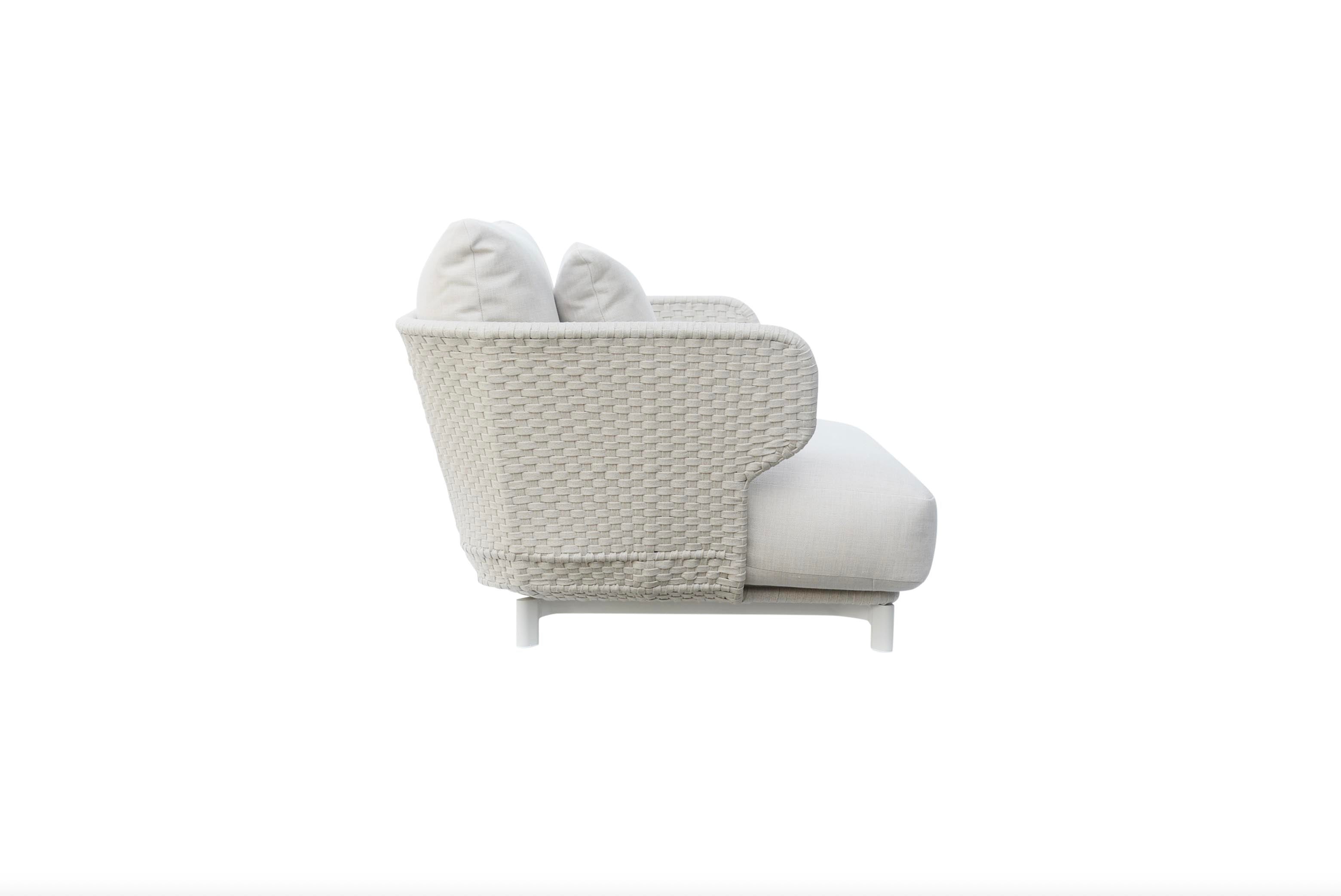 Fauteuil de jardin en aluminium et corde tressée - CHARLY
