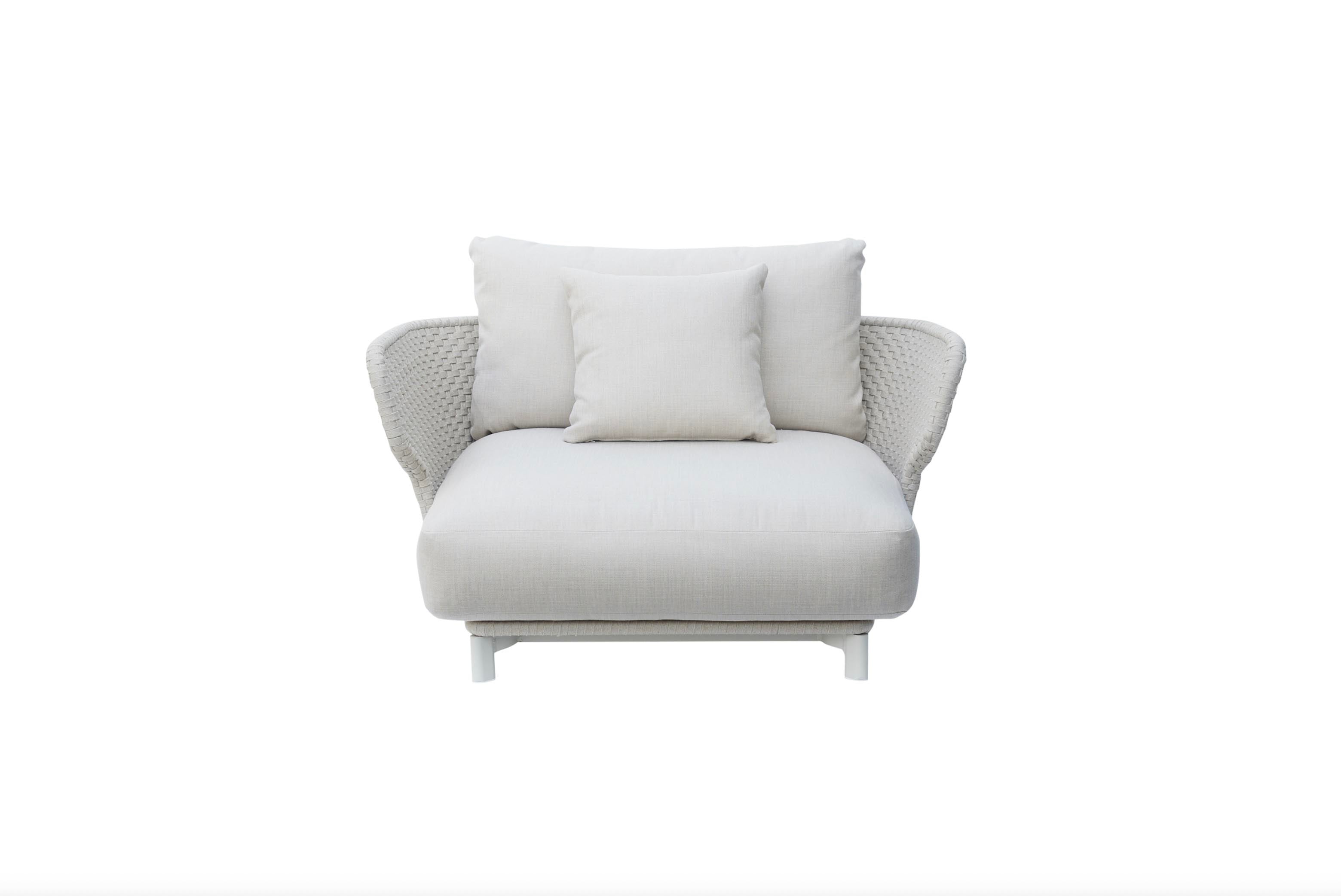 Fauteuil de jardin en aluminium et corde tressée - CHARLY