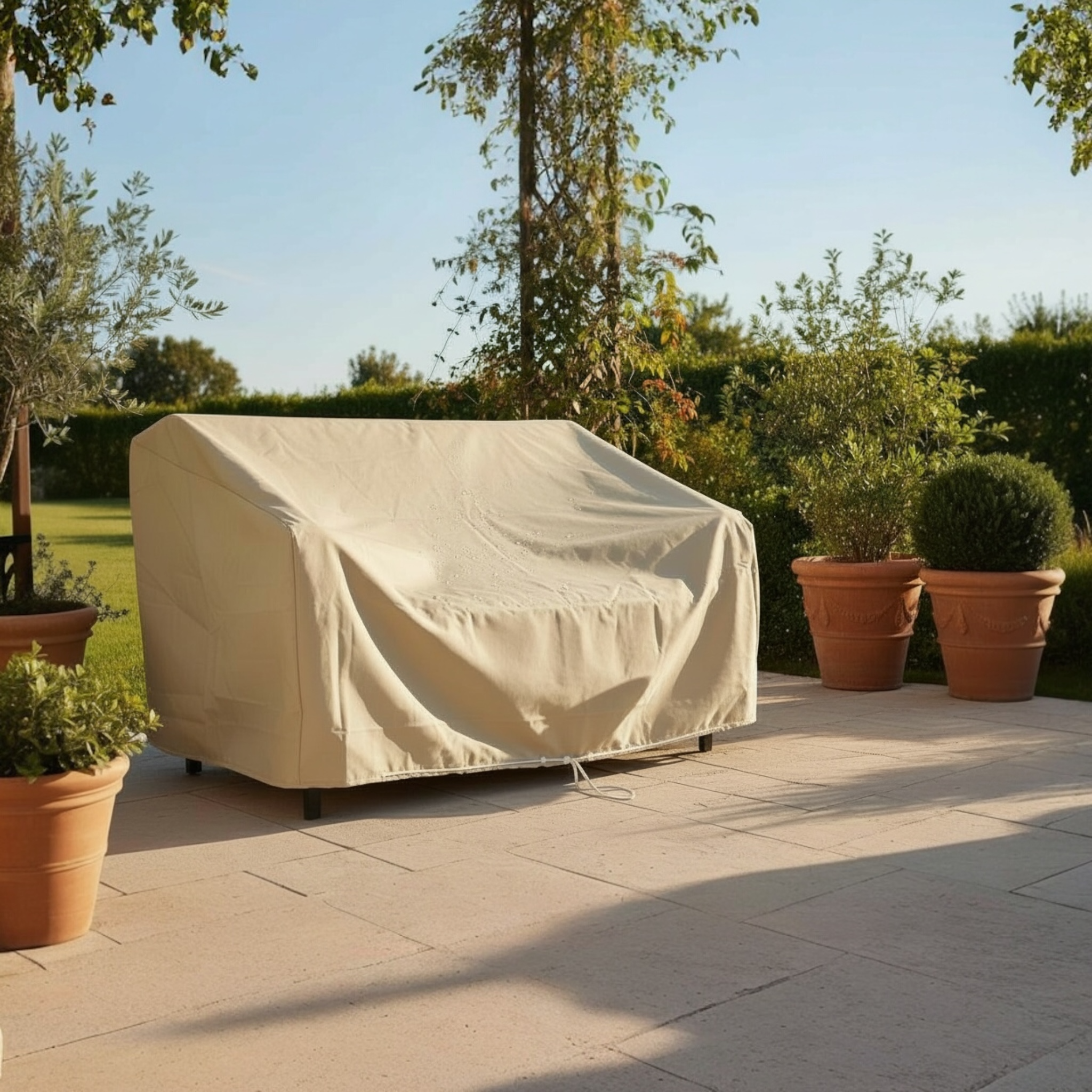 Bâche de protection sur mesure beige