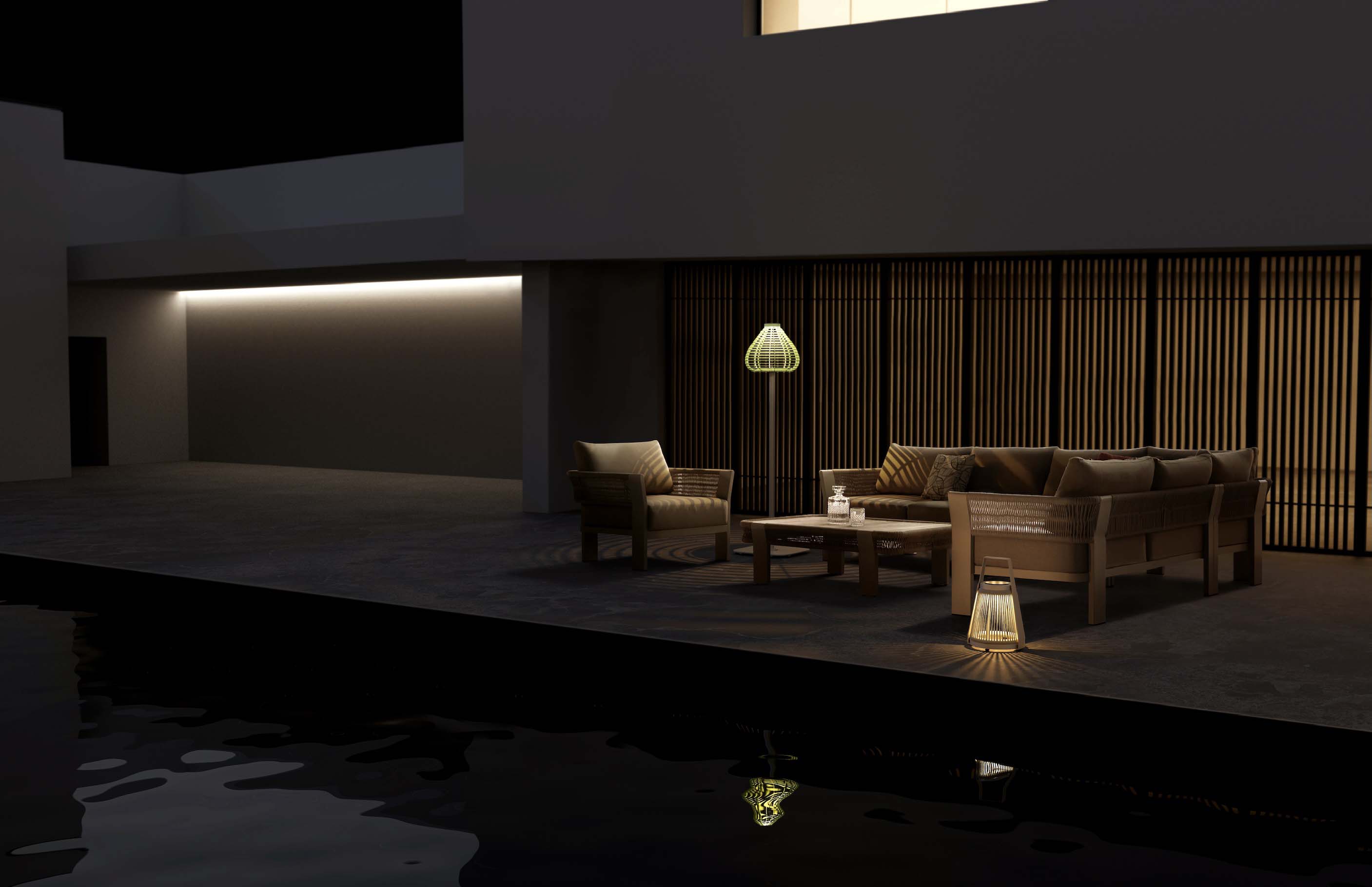 Lampe verte design de jardin - POMMY