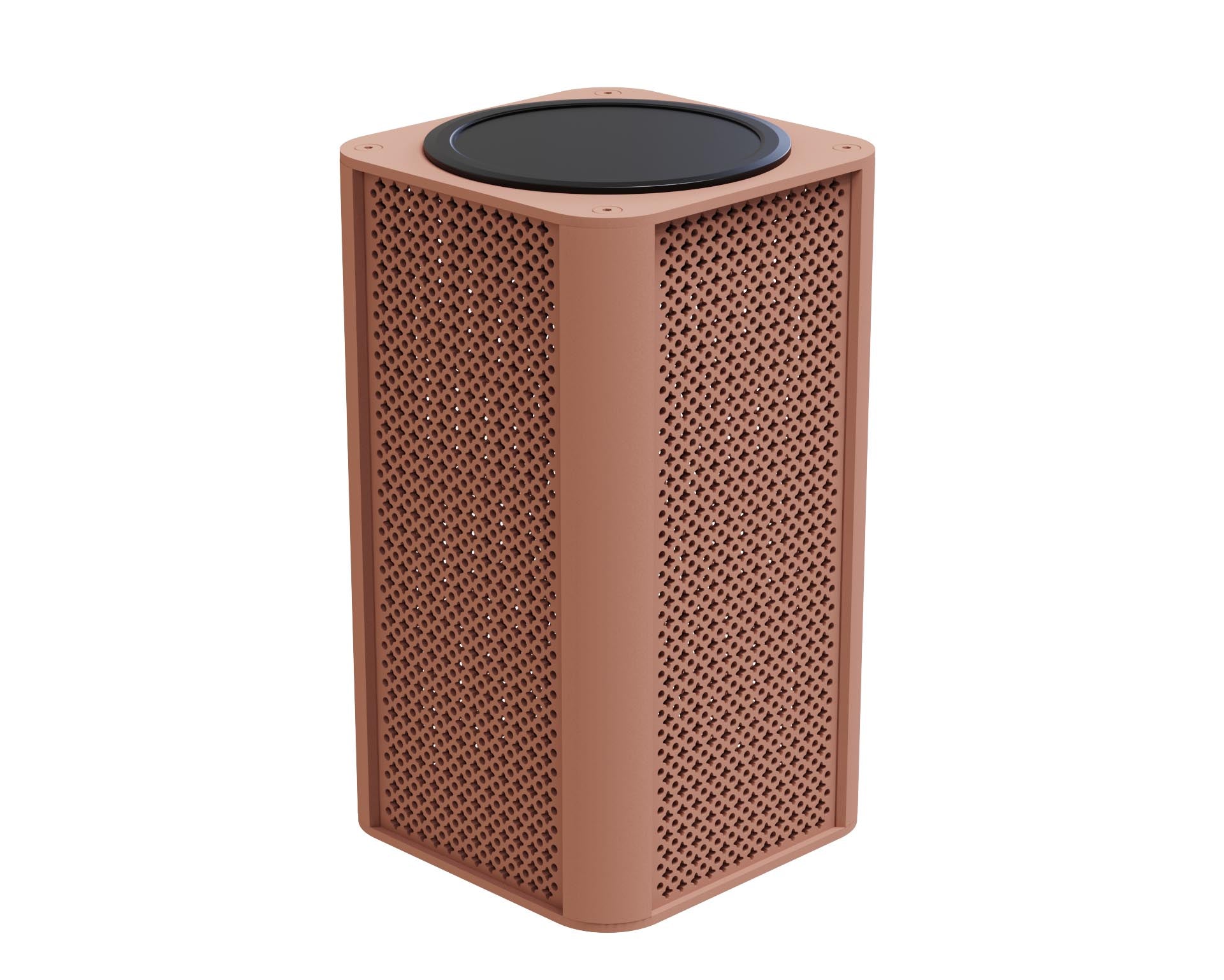 Lampe solaire d'extérieur aluminium rouge - ARLO CUBE