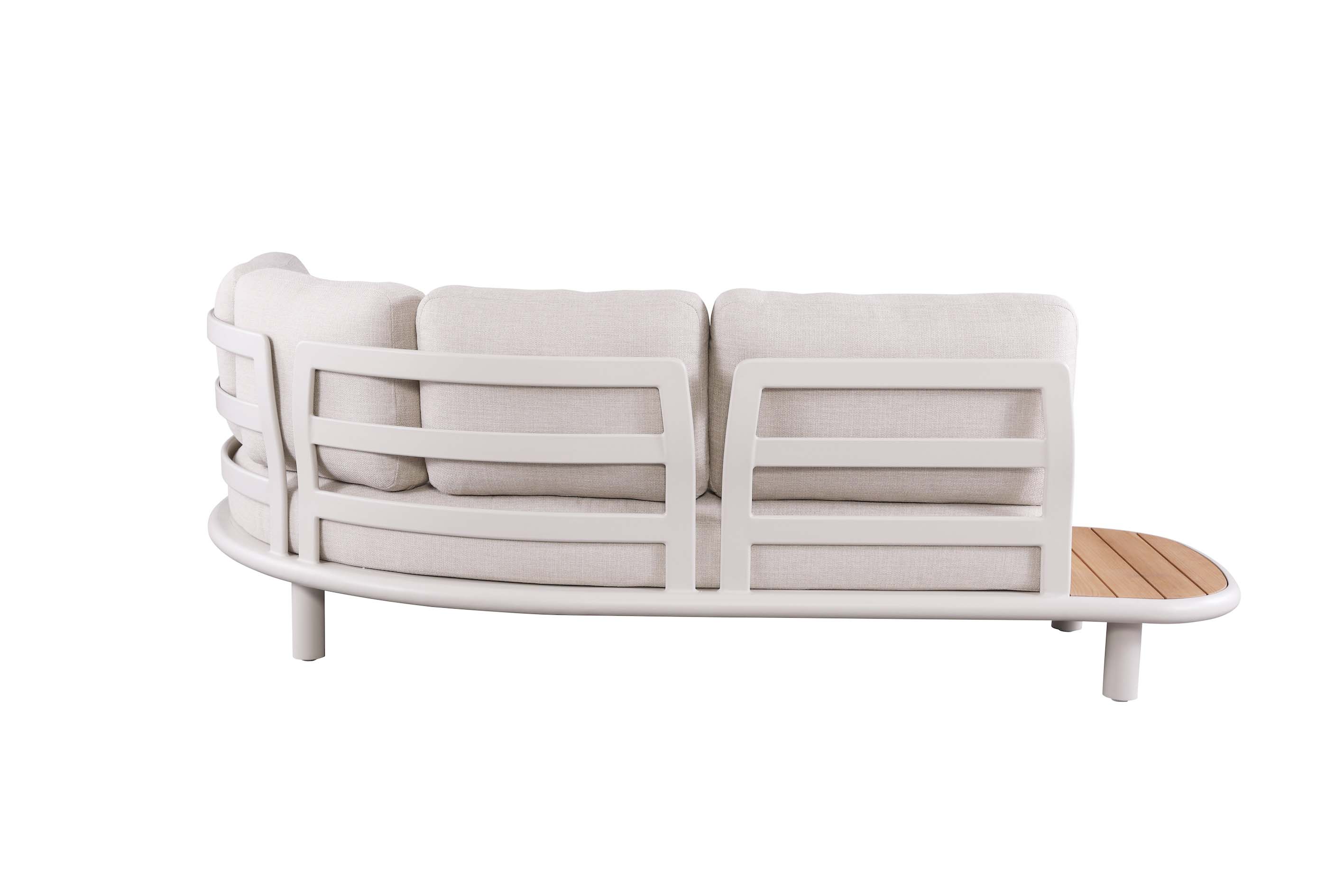 Salon de jardin moderne en aluminium et teck - SANKA COSY