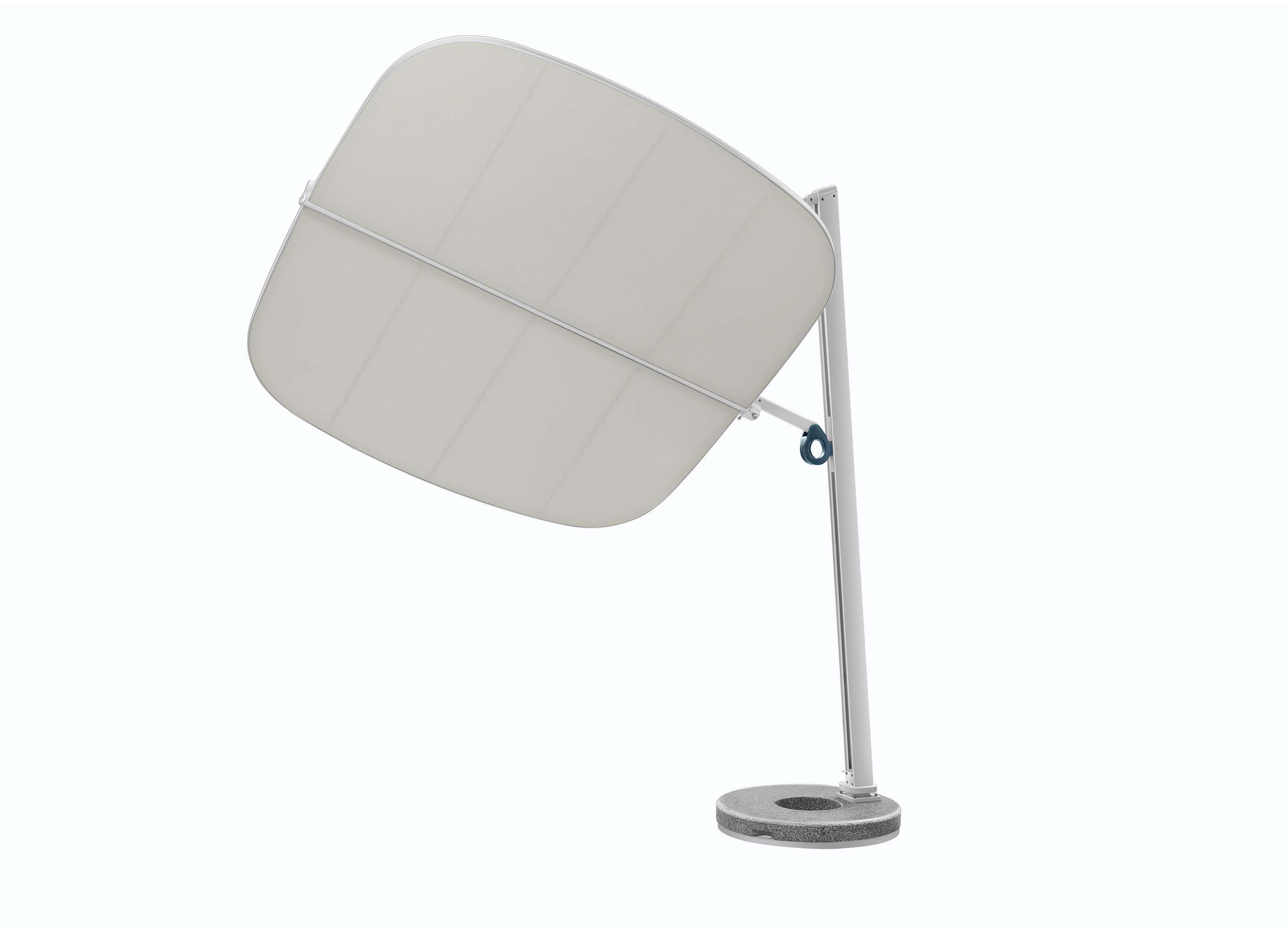 Parasol haut de gamme aluminium blanc avec toile acrylique - ALICE