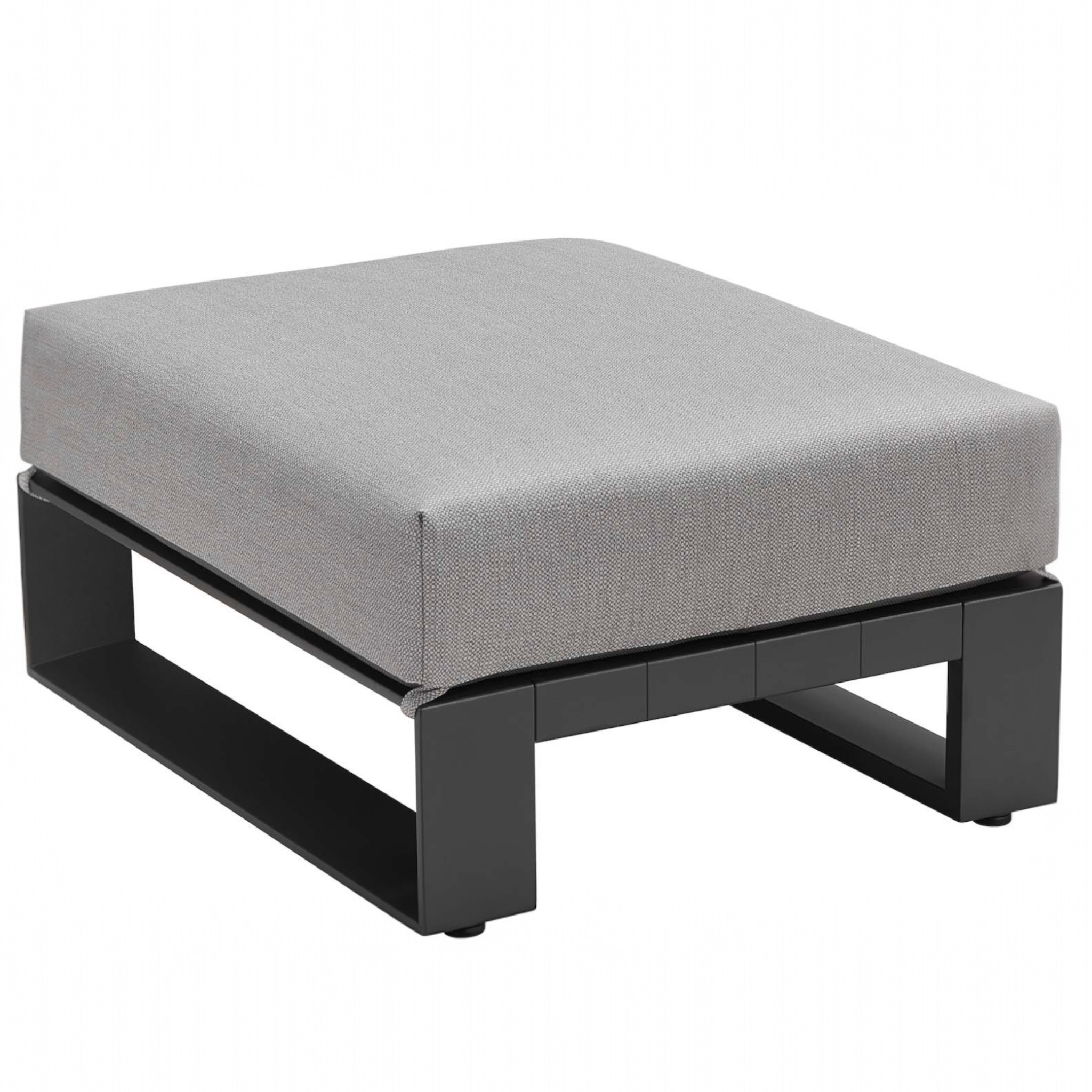 Pouf de terrasse Sofy En aluminium noir 