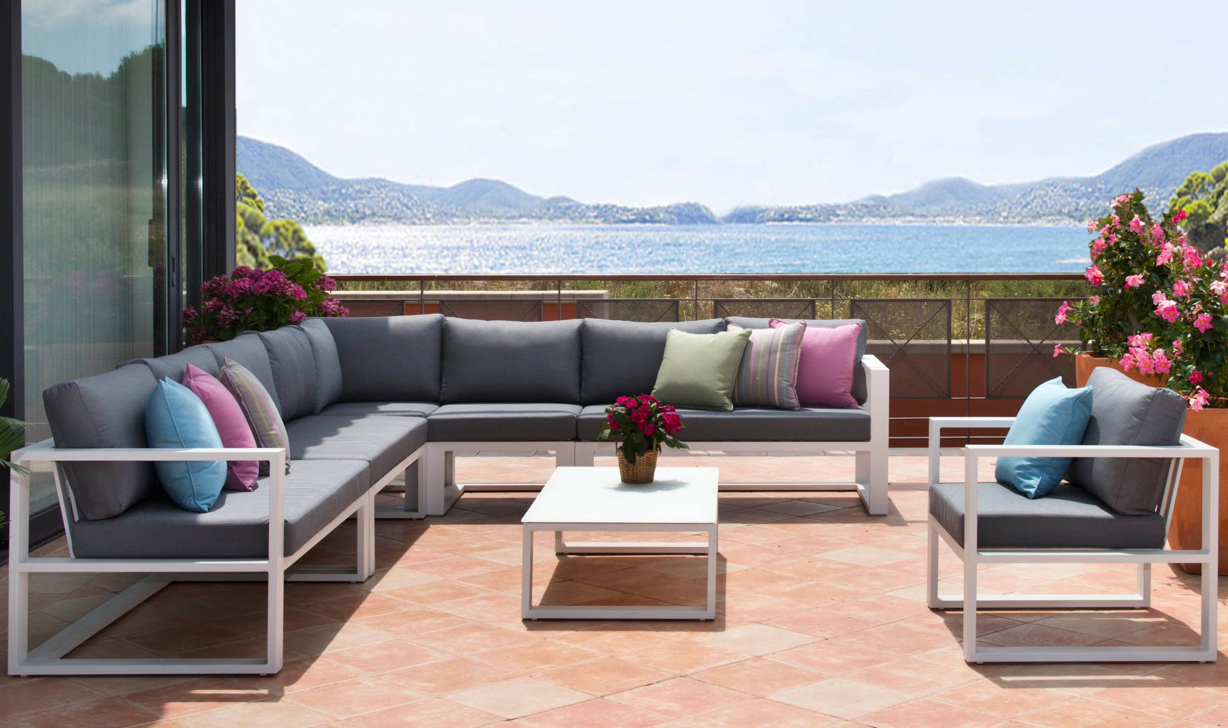 Grand Salon de jardin haut de gamme et modulable - BELLY XL