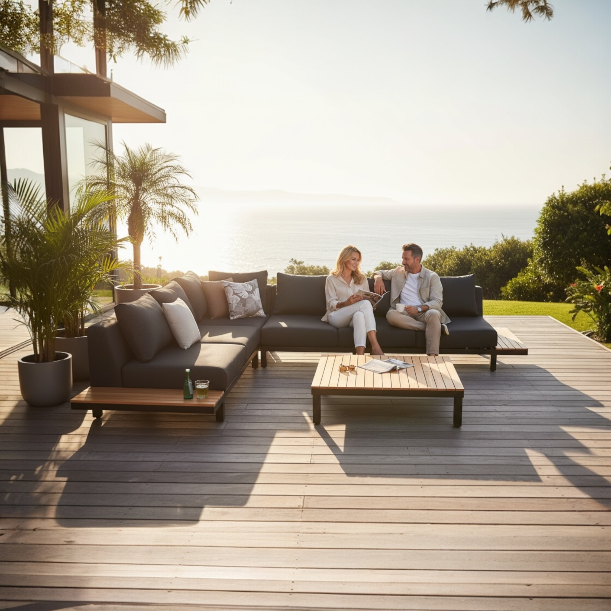 Salon de jardin Design de luxe Orsy noir