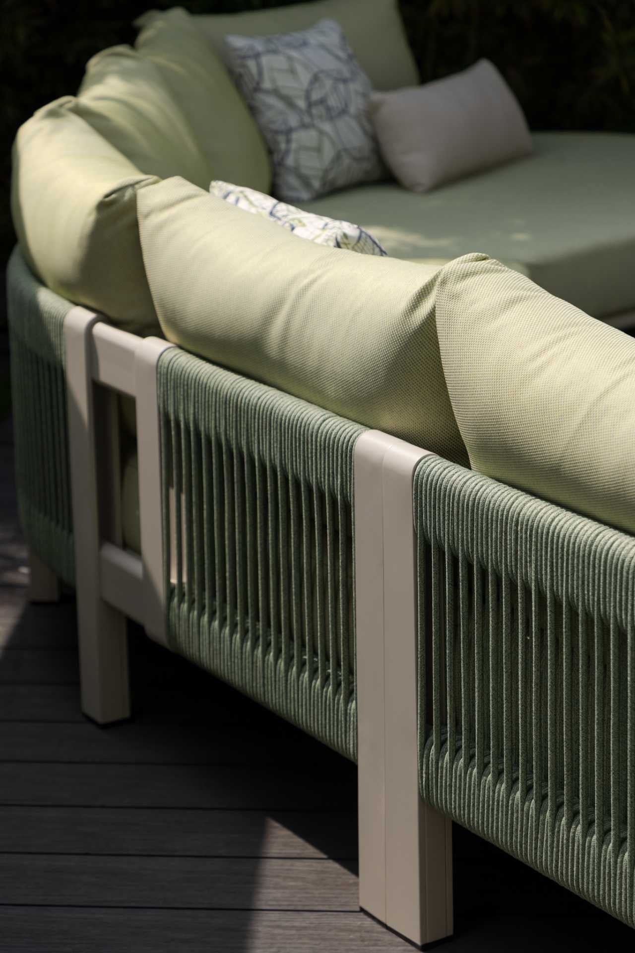 Salon de jardin milan en corde et alu design