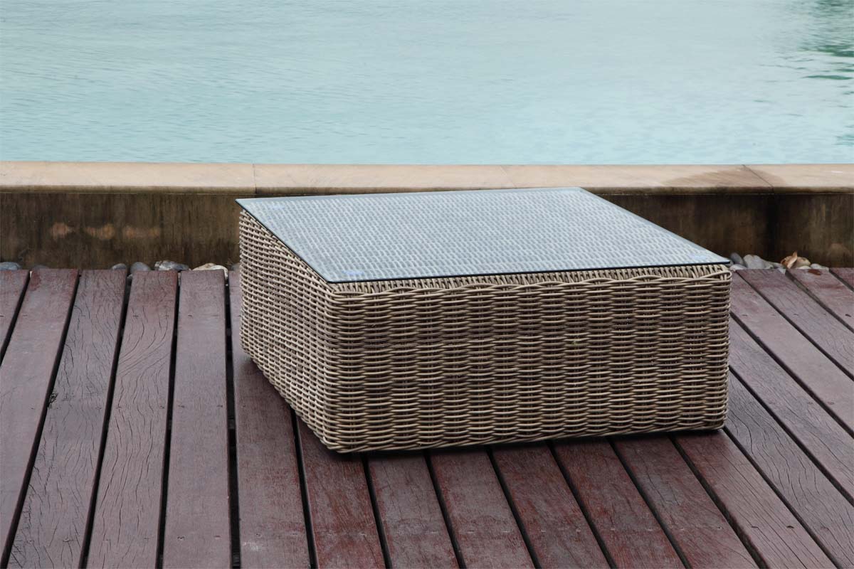 Salon de jardin modulable résine tressée ronde - LIBERTY COSY OSIER