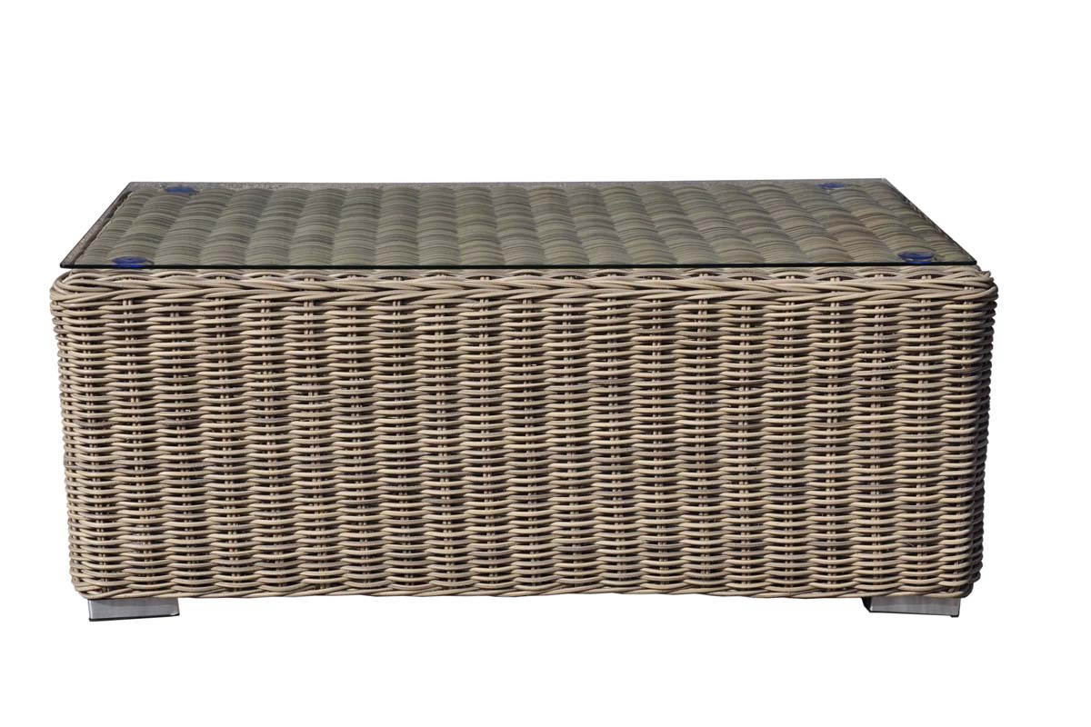 Salon de jardin résine tressée ronde - TARA OSIER