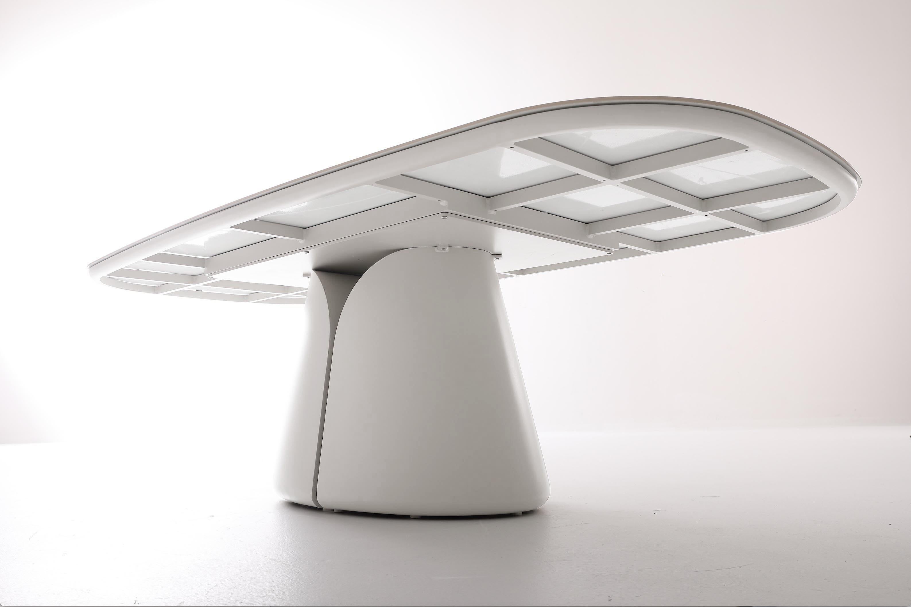 Table repas de jardin luxe en aluminium - avec plateau en céramique VÉNUS