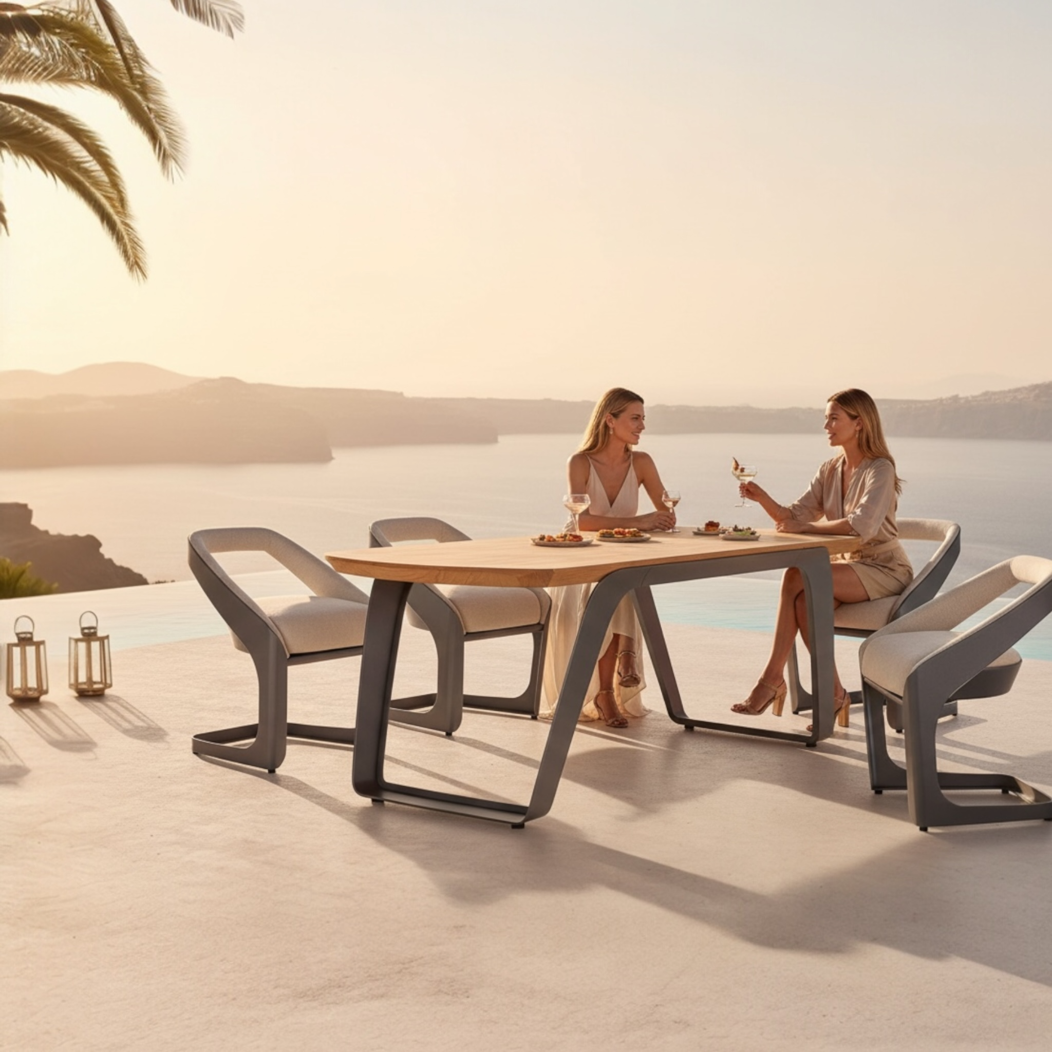 Table et chais d'extérieur de luxe 6 place ONDA