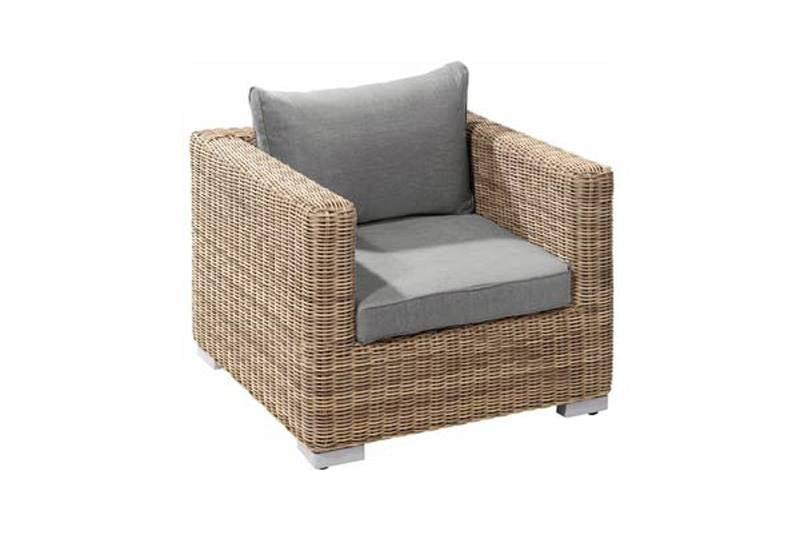 Salon de jardin modulable résine tressée ronde - PHILIPPINE