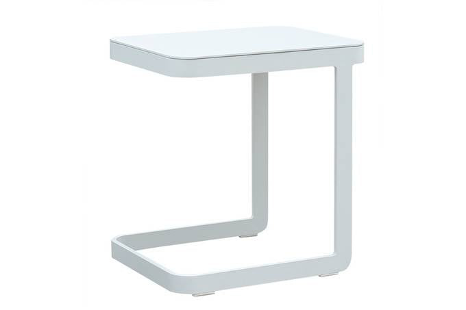 Duo de bains de soleil en aluminium + table basse - COMO Taupe